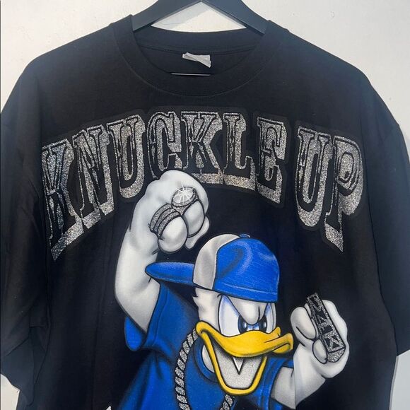 NWOT VINTAGE Donald Duck Knuckles Up T Shirt-2XL - Picture 2 of 8